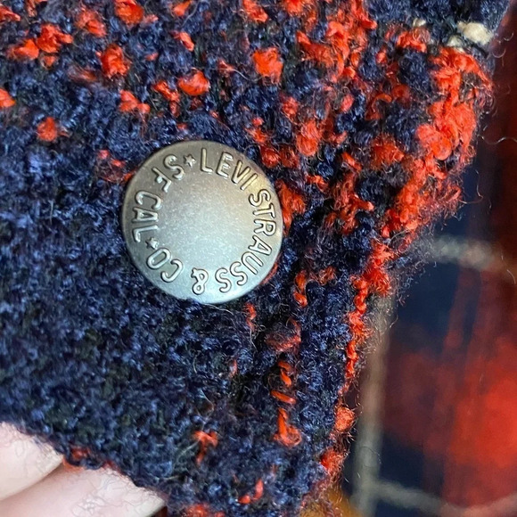 NWOT Levi’s Wool Blend Sherpa Lined Long Shacket - Picture 8 of 9